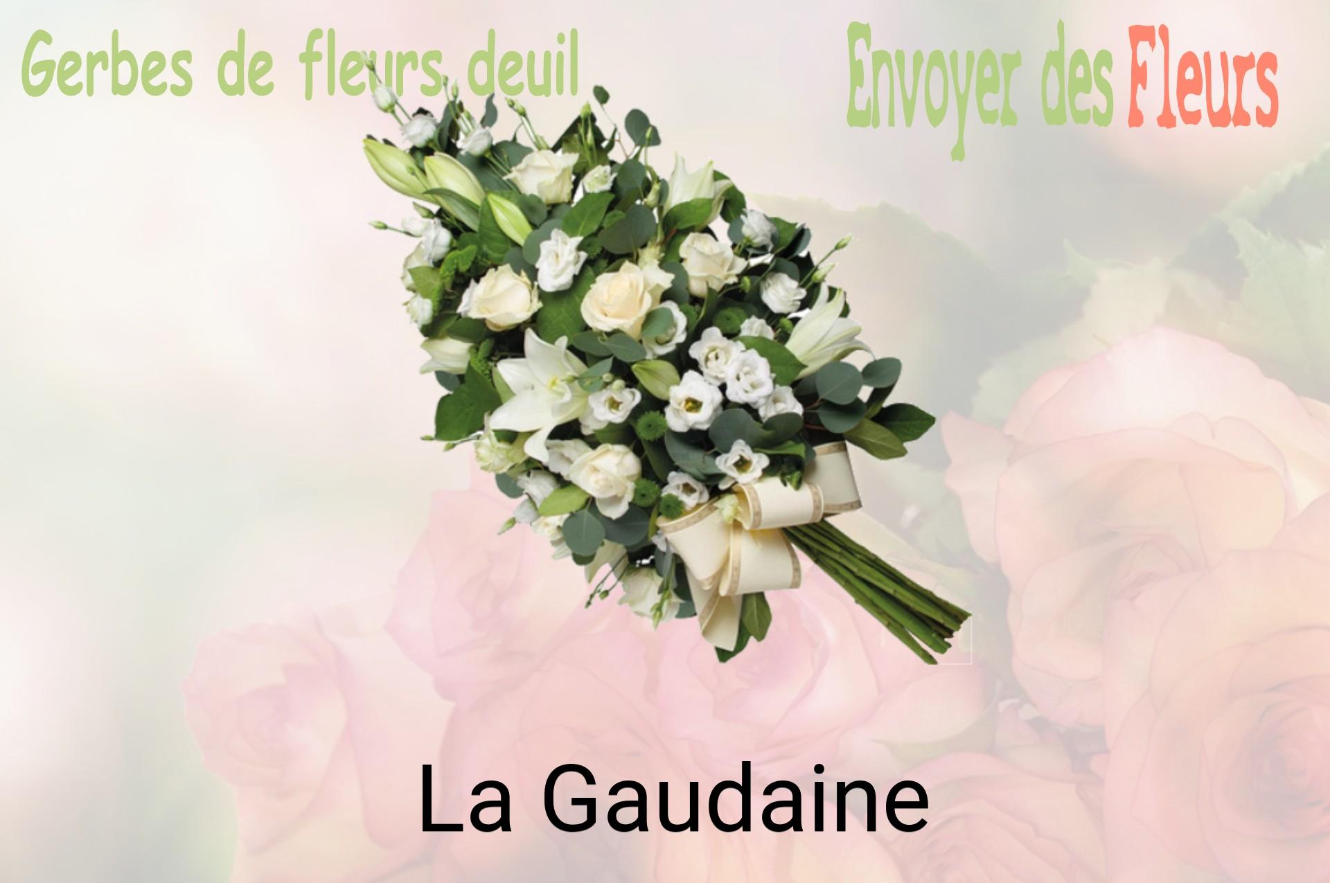 Gerbe de fleurs de deuil livrée à La Gaudaine